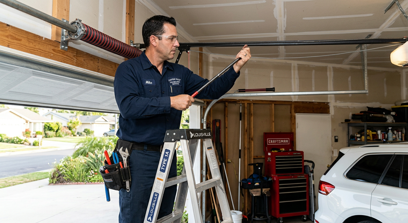 House Garage Doors technicians repairing a garage door