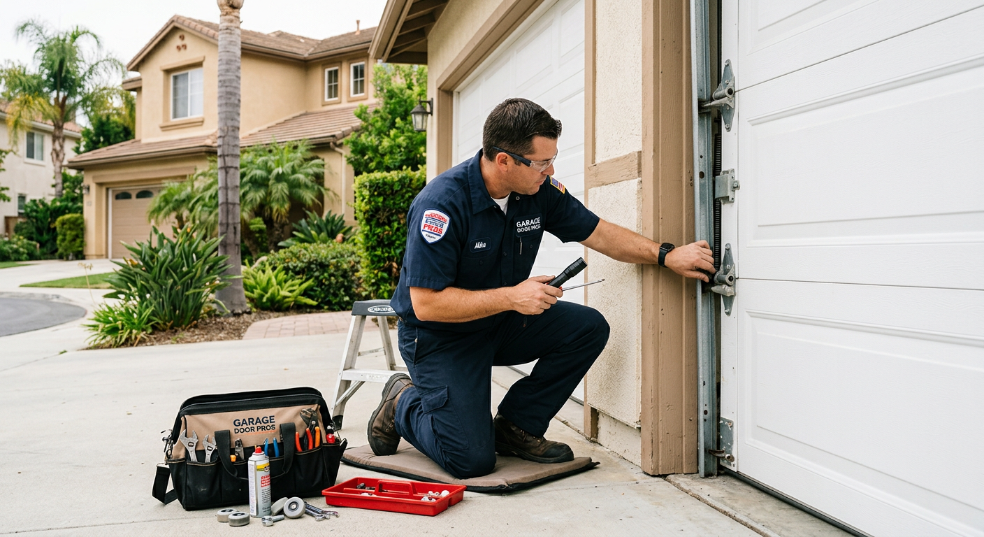 House Garage Doors technician at a garage door service call